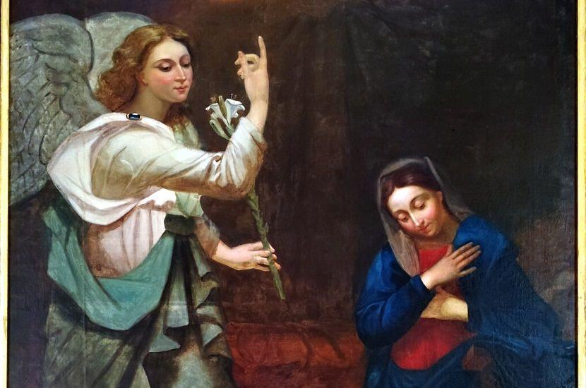 Tableau de "L'Annonciation" après restauration, Château-sur-Allier (c) Moulins Communauté 25 09 24 tableau annonciation restaure chateau sur allier c moulins communaute2